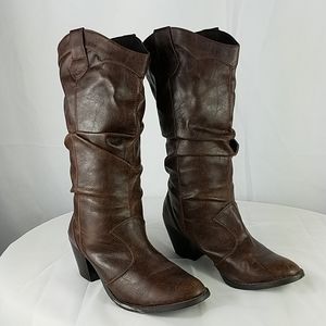Soda brown Cowboy boots mid-calf Size 9.5